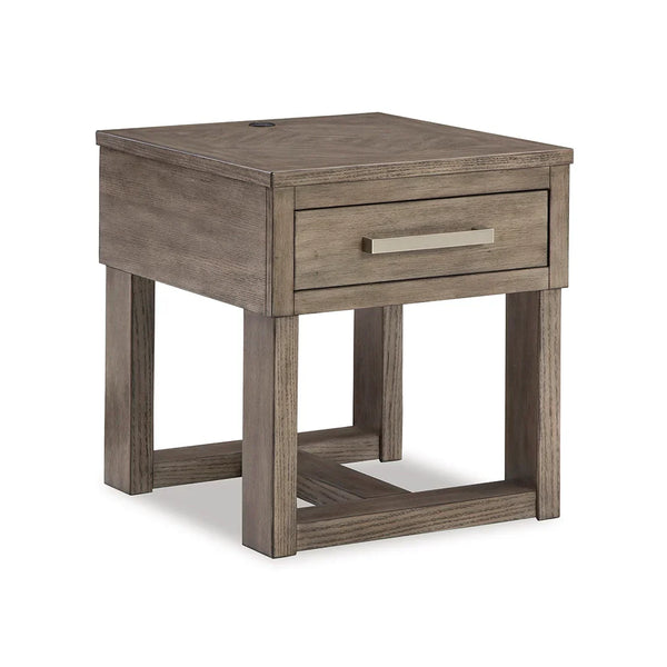 Engineered wood Loyaska square end table – durable and stylish design