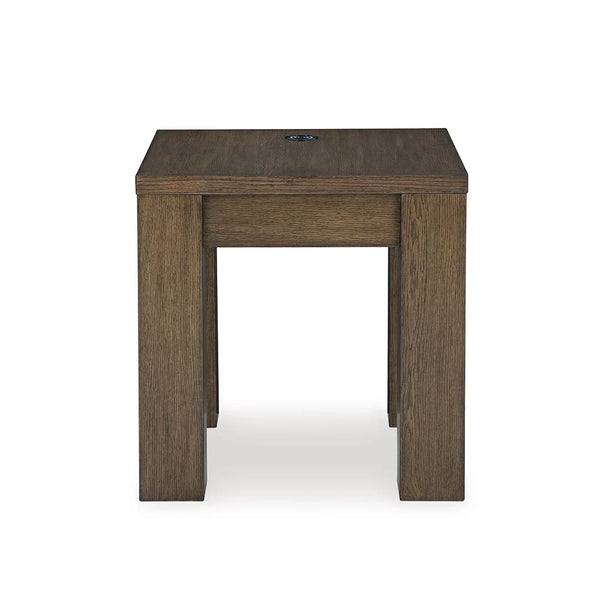 Ashley UAE Rosswain brown end table – stable support and practical surface