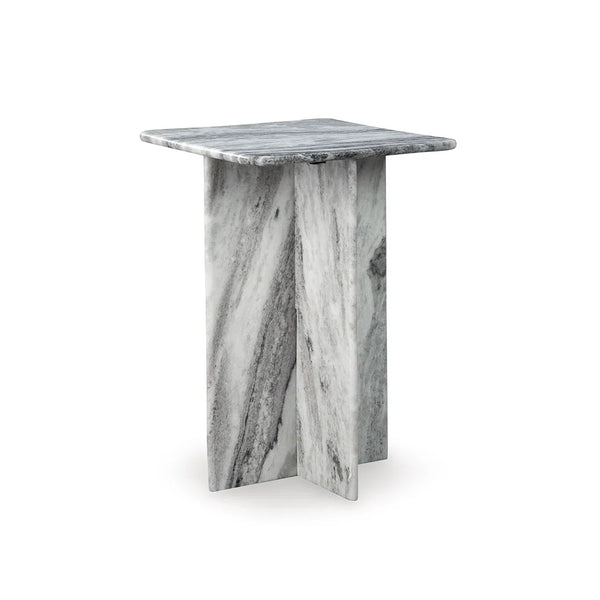 Modern square marble accent table for living room – Ashley UAE furniture
