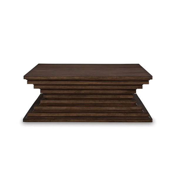 Contemporary Coffee Table in Warm Brown Finish