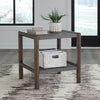 KALLENNY SIDE TABLE - BROWN