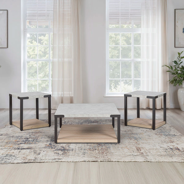 DARTHURST COFFEE TABLE SET BROWN