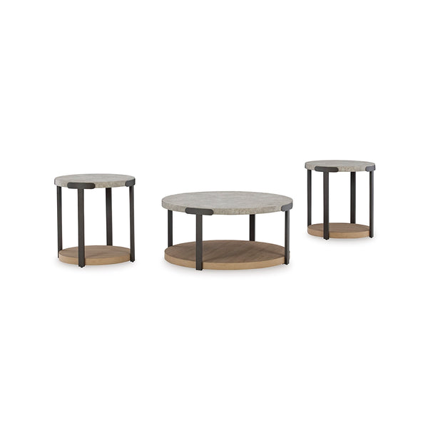 DARTHURST COFFEE TABLE SET BROWN