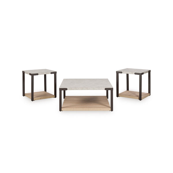 DARTHURST COFFEE TABLE SET BROWN
