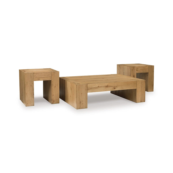 Bracken COFFEE TABLE SET - LIGHT BROWN