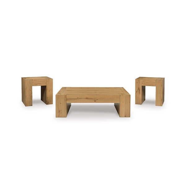 Bracken COFFEE TABLE SET - LIGHT BROWN