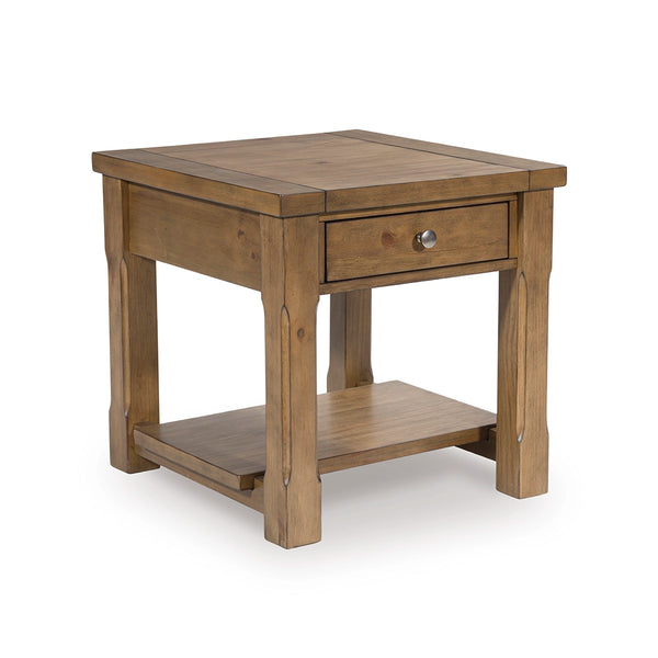 VANDENMORE SIDE TABLE - LIGHT BROWN