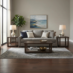 
                          BRECKINGTON COFFEE TABLE SET - DARK BROWN
                          