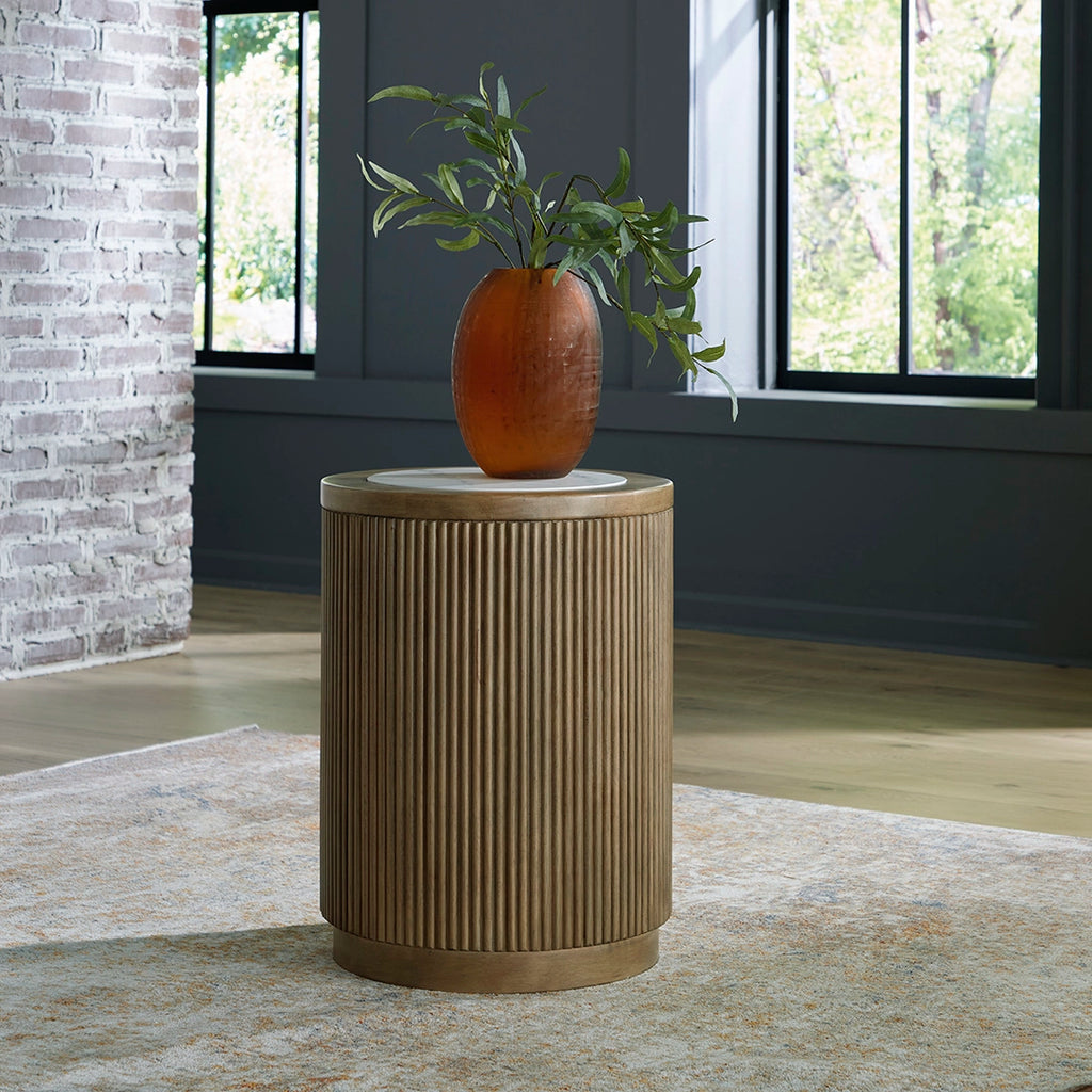CAMDILL SIDE TABLE - LIGHT BROWN