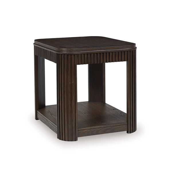 CARLIBRIE SIDE TABLE - DARK BROWN