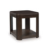CARLIBRIE SIDE TABLE - DARK BROWN