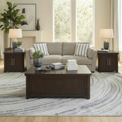 Breckington COFFEE TABLE SET - DARK BROWN