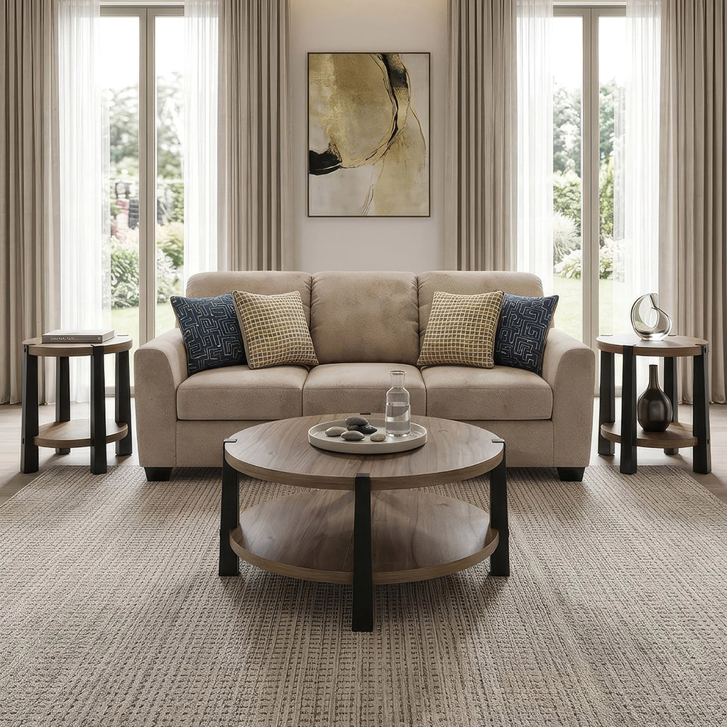 Ridgester COFFEE TABLE SET - LIGHT BROWN