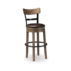 PINNADEL HIGH STOOL SWIVEL - BROWN