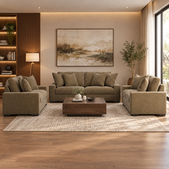 CALDEN SOFASET 3PCS - LIGHT BROWN
